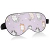xigua Purple Cat Sleep Eye Mask Breathable Soft Light Blocking