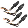 4Pcs Motorcycle LED Turn Signals Daytime Running Lights Blinker Front