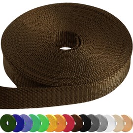 TECEUM 1 Inch Webbing – Brown – 25 Yards – 1” Webbing for Climbing Outdoors Indoors Crafting DIY nw
