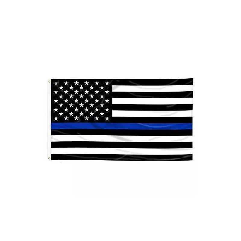 RFCO Thin Blue Line American Flag - 3 by 5