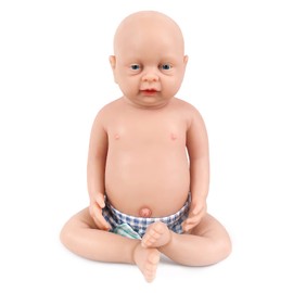 Vollence 17 inch Full Silicone Baby Doll,Not Vinyl Material Dolls,Eyes Open Realistic Reborn Baby Doll,Real Baby Doll,Lifelike Baby Dolls - Girl