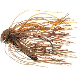 Missile Baits Ike's Head Banger Jig 1/2 Ounce Jig with 5/0 Vmc Hook and Green Pumpkin Orange Skirt, One Size