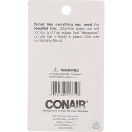 Conair 55331 3 CT. HAIR NET BLACK