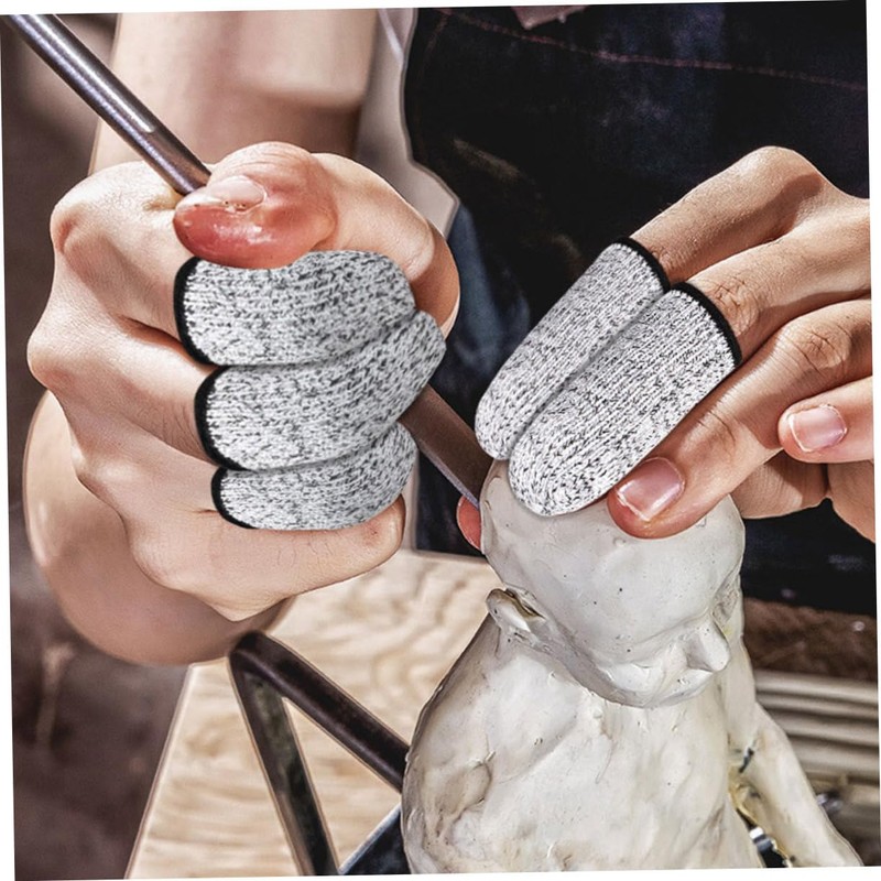 Ipetboom 3 Pairs Cut Resistant Finger Cots Reusable Finger Protectors