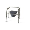 Commode - Deluxe adjustable steel commode with removable back rest 3 in 1 capability