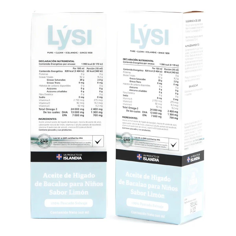 Pack 2 Lysi Omega 3 Aceite De Hígado De Bacalao