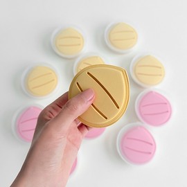 Soft Mochi Jumbo Cushion Puff Storage Case 10-Piece Set Yellow 5 + Pink 5 2ea