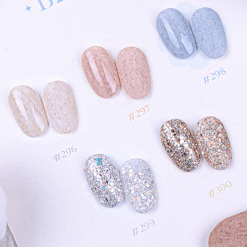 Thezel The Gel Woolly Bling 5-Piece Set Glitter Velvet Gel