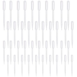 Plastic Transfer Pipettes, 40 PCS Pipettes, Plastic Transfer Pipettes Eye Dropper, Pipette Transfer Pipettes, for Essential Oil Pipette Makeup Tool, Transparent, 1mL, 2mL, 3mL, 5mL