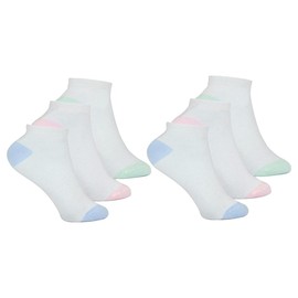 Ladies 6 Pairs Trainer Ankle Socks – Stars, Stripes, Hearts, Design, Indoor/Outdoor Sports, Running, Walking, Athletic Wear & Home Workouts, Everyday Casual Wear Trainer Socks womens 4-7 Size