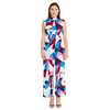 Donna Morgan Women's Printed Mock Neck Jumpsuit, Cream/Berry