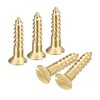 sourcing map Brass Wood Screws, 15Pcs M3.5 x 16mm Slotted