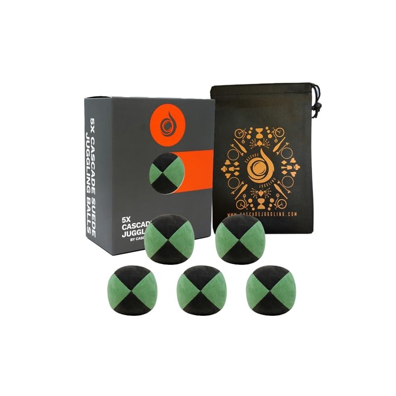 5 x Pro 110g Cascade Suede Juggling Balls - Quality