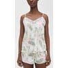 Flora Nikrooz Women's Sabrina Travel Pajama Set, Keanu Cream, Floral,