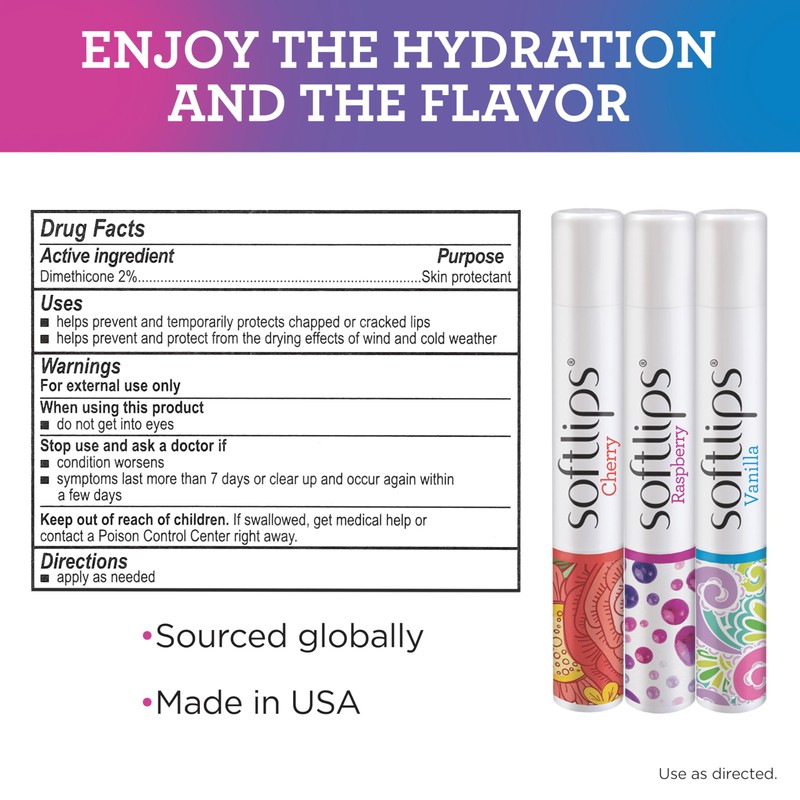 Softlips Daily Lip Moisturizer For Very Dry Lips, Multi-Flavored Lip
