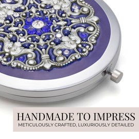 Elegant Compact Mirror - Perfect for Mother of The Bride Gifts, Maid of Honor Gifts, Mother of The Groom Gifts, Daughter in Law Gifts, Sister in Law Gifts and Sister of The Bride