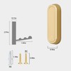 DIRXVMC Folding Coat Hooks, 2 Pcs Foldable Gold Wall Hook