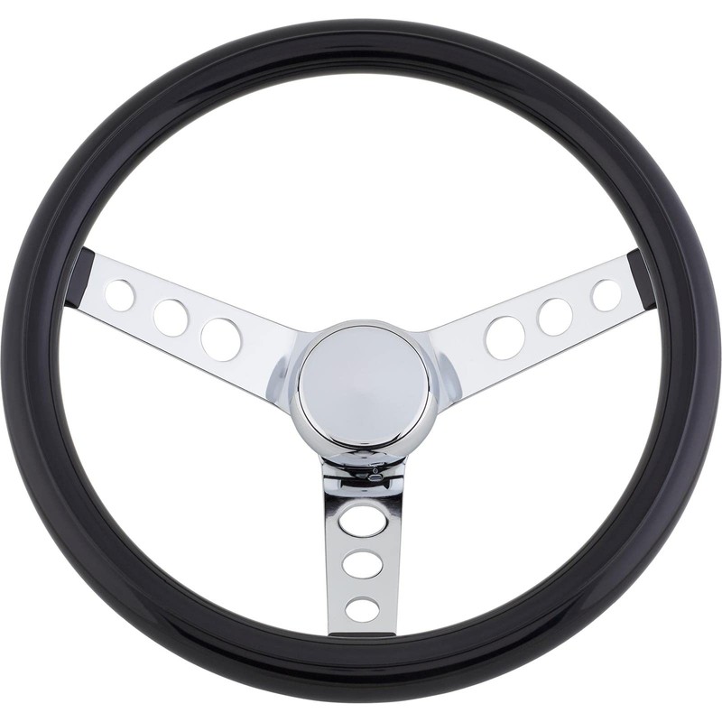 Speedway Classic 13 Inch Black Steering Wheel | Smooth Cushion