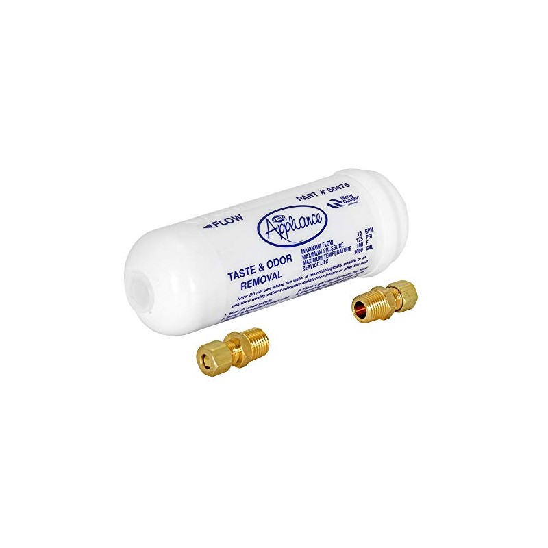 EZ-FLO 6 Inch In-Line Water Filter, Brass 1/4 Inch MIP