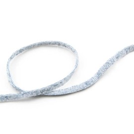 NTS-Nähtechnik 5 mm | 3 m Decorative Elastic Band | Knitted Rubber Cord Melange | Grey/White