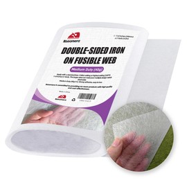 Nseamera Nseamera Double Sided Fusible Interfacing Web for Sewing, Medium Duty 40g Adhesive, 11.8"×5 Yards, Washable Fusible Webbing for Fabric Applique, Quilting, Crafts