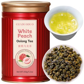 Chaduoduo White Peach Tea Peach Oolong Tea taiwan oolong tea Loose Leaf High Mountain Tea 5.3oz 蜜桃乌龙茶 台湾茶 高山烏龍茶