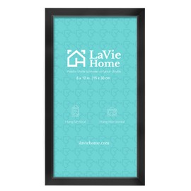 LaVie Home 6x12 Picture Frame Black, Panoramic Picture Frame for Wall Decoration, Classic Black Minimalist Style Suitable for Decorating Houses, Offices, Hotels（1 Pack）