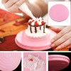 GU Base Giratoria Para Pastel, Cupcakes, Galletas, Rosa Anti