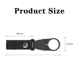 JDFHFGB 3 Pcs Water Bottle Holder with Belt Clip,Adjustable Hanging Buckle Clip for Backpack & Belt,Hands-Free Outdoor Accessories for Hiking, Camping (Black)