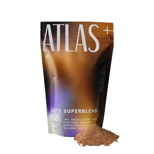 Atlas+ Latte Superblend – Instant Mushroom Coffee with Lion’s Mane,