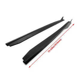 KUAFU Side Skirt Compatible with 2015-2023 Ford Mustang All Models S550 GT500 Style Black Extension Splitter with Winglet