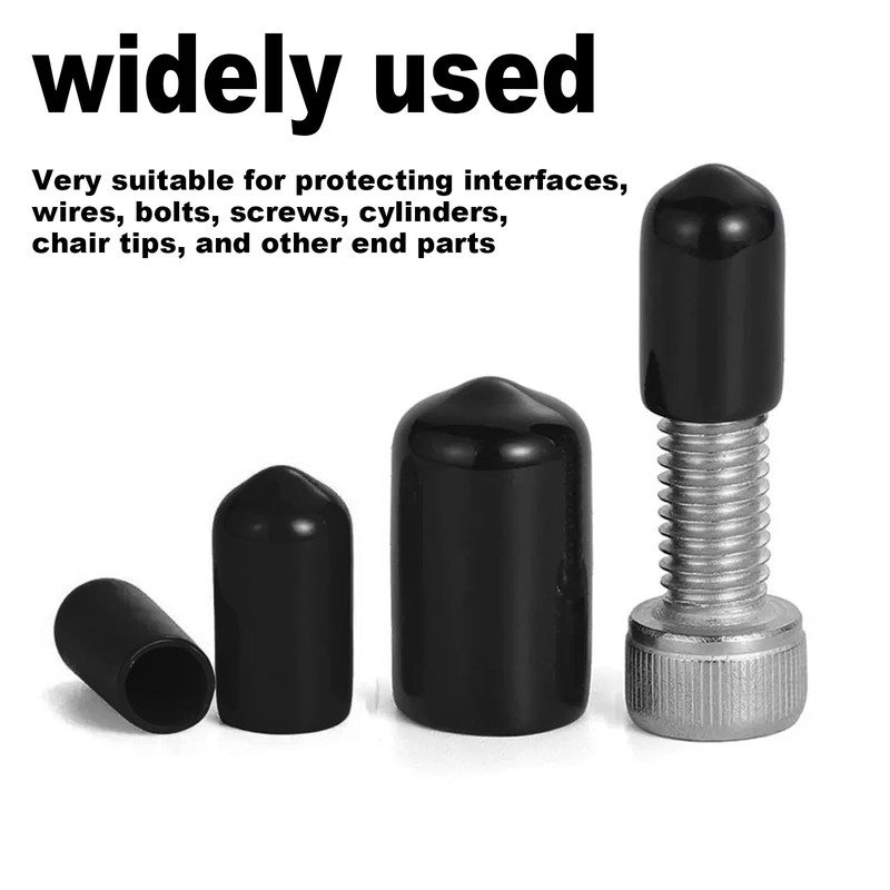 HLIWS Pack of 200 10 mm Rubber End Caps -
