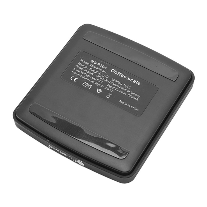 2kg Electronic Coffee Scale ABS PC 1200mah LED Display Rechargeable