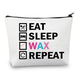 PLITI Wachstechniker-Geschenk, Wachs-Spezialisten-Geschenk, Kosmetiker-Geschenk, Eat Sleep Wax Repeat, Make-up-Tasche für Coochie Waxer Geschenk, Wachswiederholung, modisch