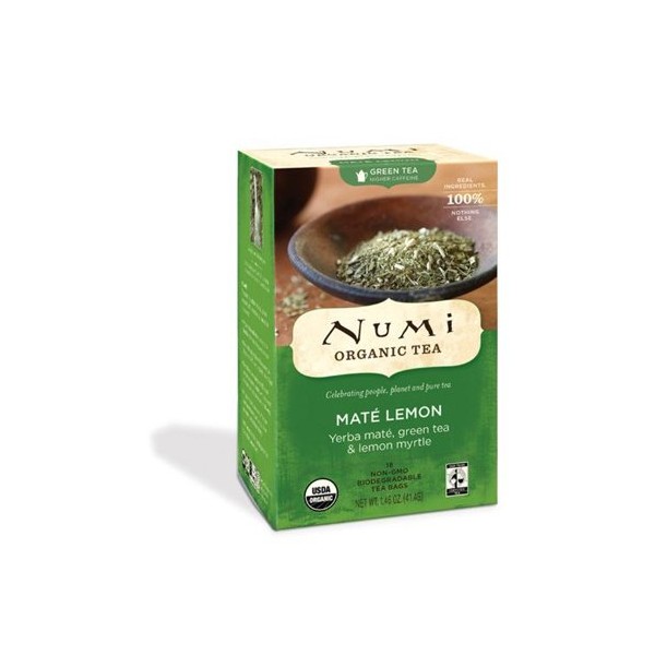 Numi Tea Organic Mate Lemon Green Tea (3x18 bag)
