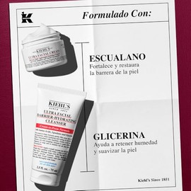 Kiehl's Set de Regalo Hydrate All The Way, Dúo de Limpiador Facial Hidratante y Crema Facial Hidratante, Ultra Facial Barrier Cleanser 75ml y Ultra Fa