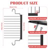 Pants Hangers Space Saving, 10-Tier Stainless Steel Closet Organizer, Plastic-Free,