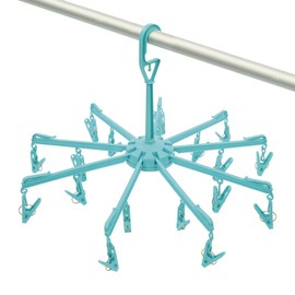 Cartrend 10244 Caravan Dry Carousel Clothes Dryer Plastic Hanging Clothes Line with 18 Pegs Foldable