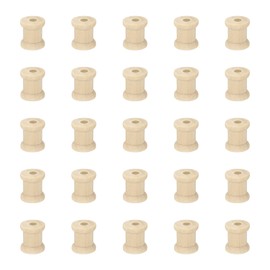 sourcing map 1cmx1.4cm Small Empty Thread Spools Natural Color 26Pcs