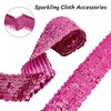 letsinstyle 2 Yards Stretch Flat Sequin Strip, Elastic Sequins Embroidered