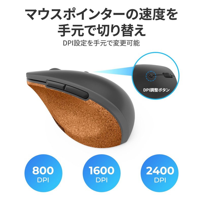 Lenovo Go Wireless Vertical Mouse Wireless Connection 6 Button Vertical