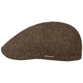 Stetson Texas Wool Herringbone Cap M (56-57 cm) Brown/Black, Brown Black
