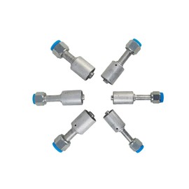 Wisepick 18 Pcs Air Conditioning #6, #8 and #10 AC Fitting Set Female,Oring,Beadlock Straight 180°,90° and 45° Degree, R134a High and Low Pressure Valve