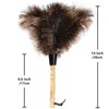 iHUFeather Ostrich Feather Duster 14 inch Feather Duster Fluffy Natural