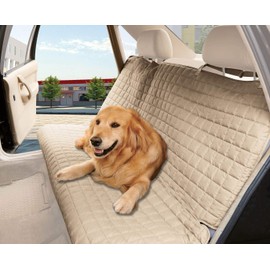 CELINEN Quilted%100 Waterproof Premium Quality Bench Car Seat Protector Cover (Entire Rear Seat) for Pets - Ties to Stop Slipping Off The Bench