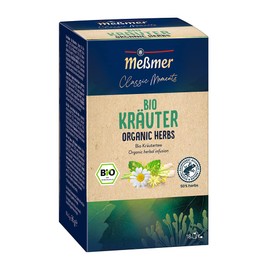 Meßmer Classic Moments Bio Kräuter | 100% Bio |Kräutertee | 18 Teebeutel