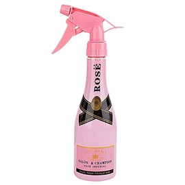 YOUNGFLY Mist Spray Bottle Water Refillable Pink Plastic Hair Sprayer Plant Mister Champagne Design 280ml 9.5oz Empty Trigger Fine Mist for Barber Salon Haidressser