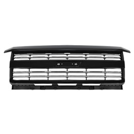 Grille Compatible with 2015-2019 Chevrolet Chevy Silverado 2500 HD 3500 HD Front Bumper Upper Hood Grill Replacement for GM1200839 23335302 Plastic Black Painted