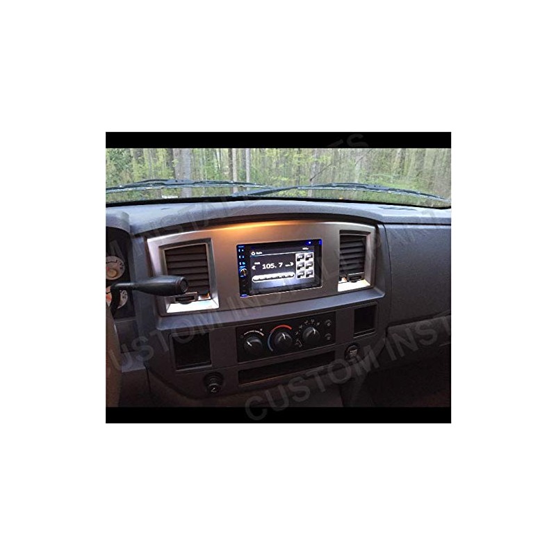 Slate Grey Black and Silver Aftermarket Stereo Radio Double Din