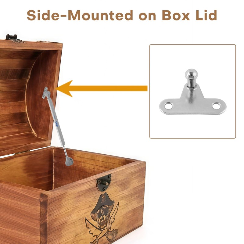 2 Pack Soft Close Toy Box Hinges for Heavy Curved,